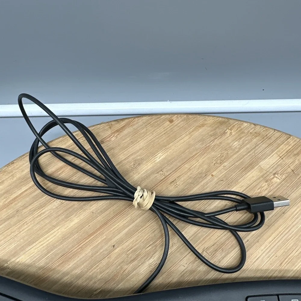 Microsoft Ergonomic Keyboard Black Wired USB Model 1878 Tested Working